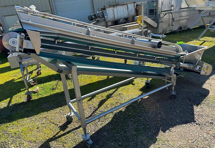 Used Conveyor, Belt, 16" X 10.5', Stainless Steel, Inclined, Marchant Schmidt #S745471