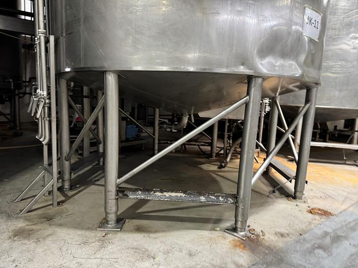 Used Tank, 6,000 Gallon, 316 Stainless, Jacket, Dbl Agitation, #5991013