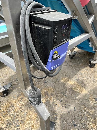 Used Conveyor, Belt, Incline, Cleated, Stainless Steel, 16"x78", Andgar, 1 HP #C745227