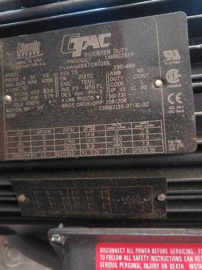 Used Mill, Disintegrator, Corenco, Mdl M8E, S/st, 8", 5 HP #A743374