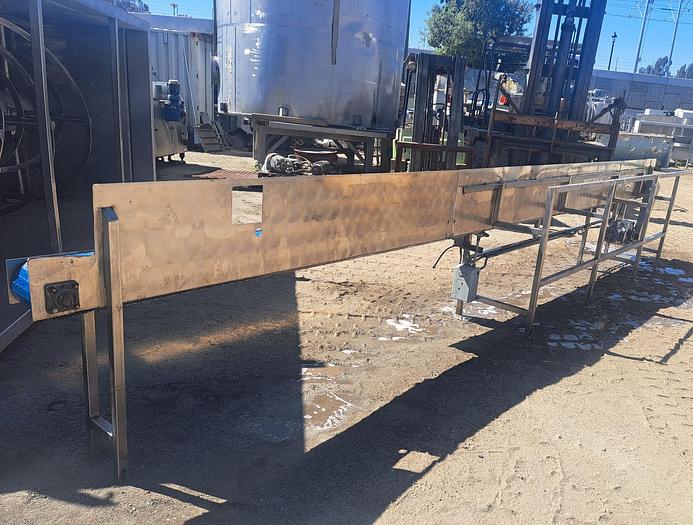 Used Conveyor, Belt, 6" x 22', Stainless Steel, Pack Off #S227455