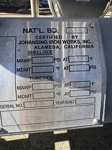 Used CIP, 1-Tank, 100 Gallon, Heat Exchanger, Chromalox Heater, Pumps, #5991176
