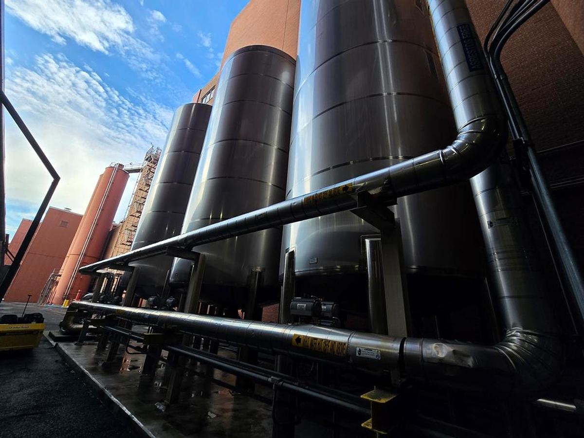 Used Tank, 20,000 Gallon, Duplex 2205 Stainless Steel, Insulated, Mueller (3) #5991692