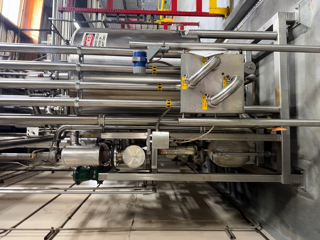 Used CIP, Quantum Solutions, (2) Feldmeier Tanks 450 & 300 Gallon, Heat Exchanger, 10 HP Pump, #5991627