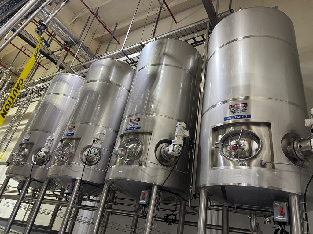 Used Tea Blending & Brewing, GEA, Brew Vessels, Blend Tanks, Valve Matrix, (3) Tank CIP System, #5991625