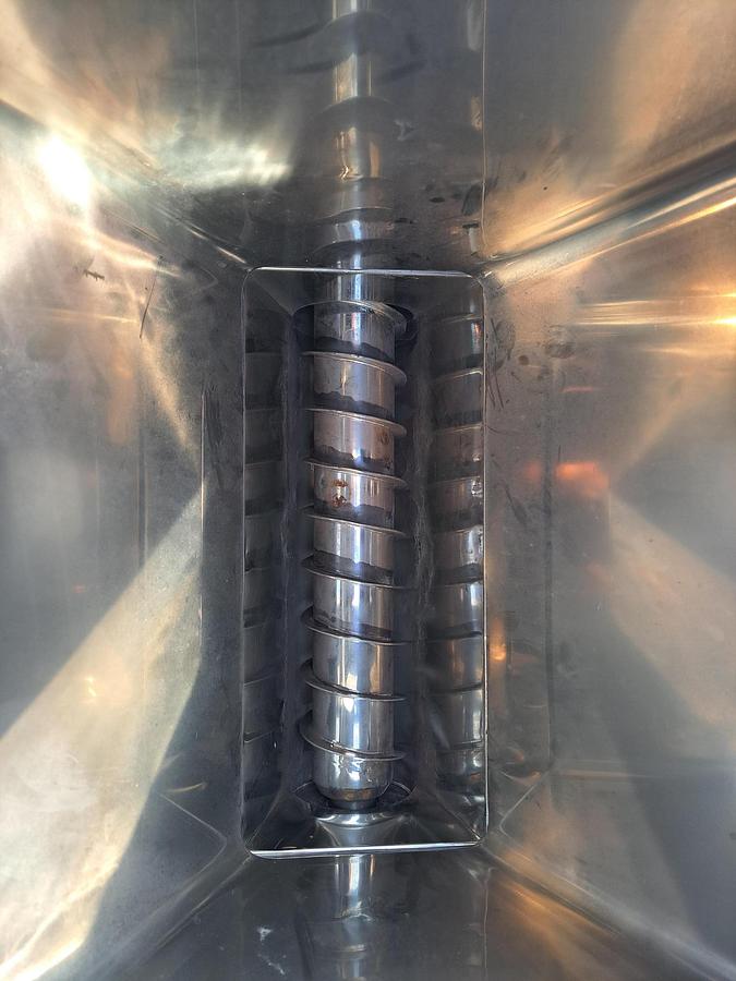 Used Feeder, Screw, 3" Diameter x 24" Long, Stainless Steel, 1 HP, #