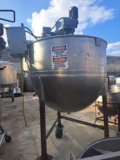 Used Kettle, 500-Gallon, Stainless Steel, Dbl Motion, Agitated, Lee #5991292