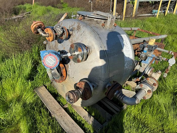 Used Tank, 100 Gallon, Stainless Steel, Dish Top & Bottom, 36" x 24" #S745488