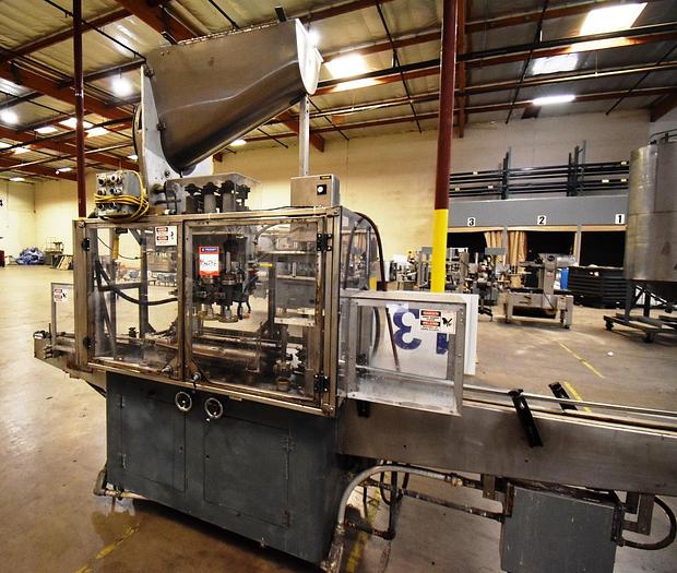 Used Capper, Automatic, 3-Spindle, Screw Capper, Cap Elevator and Hopper #5991096