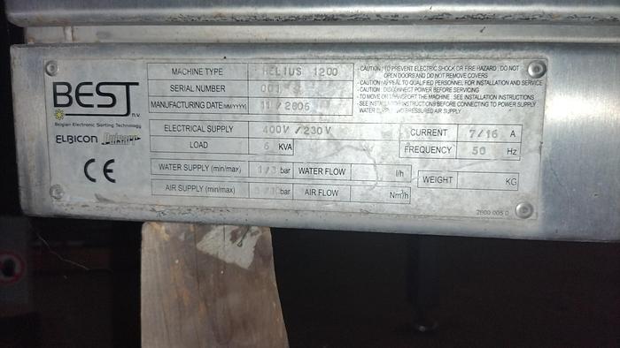 Used Color Sorter, Tomra Helius 1200, Stainless Steel, Laser Sorter #C745235