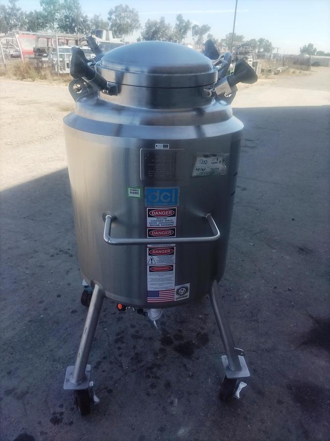 Used Tank, 66 Gallon, Stainless Steel, Jacketed, Agitated, DCI, 45 PSI, #5991955
