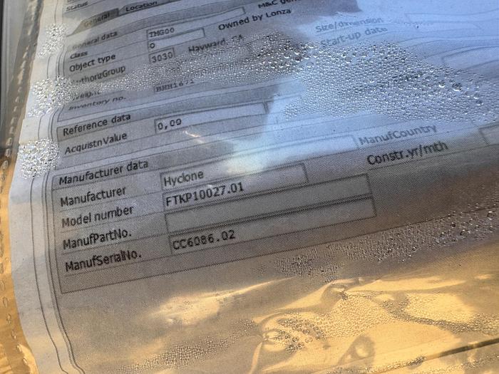 Used Reactor, 264 Gallon (1,000 Liter), Single Use, Stainless Steel, Manufacturer TBD, 38" x 72" Jacketed #5991247