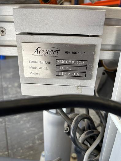 Used Labeler, Pressure Sensitive, Accent Packaging, Model 40PL, Pouches, #5991144