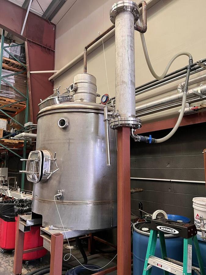 Used Still, 650 Gallon, S/st, Column, Condenser, Steam Heated #5991409