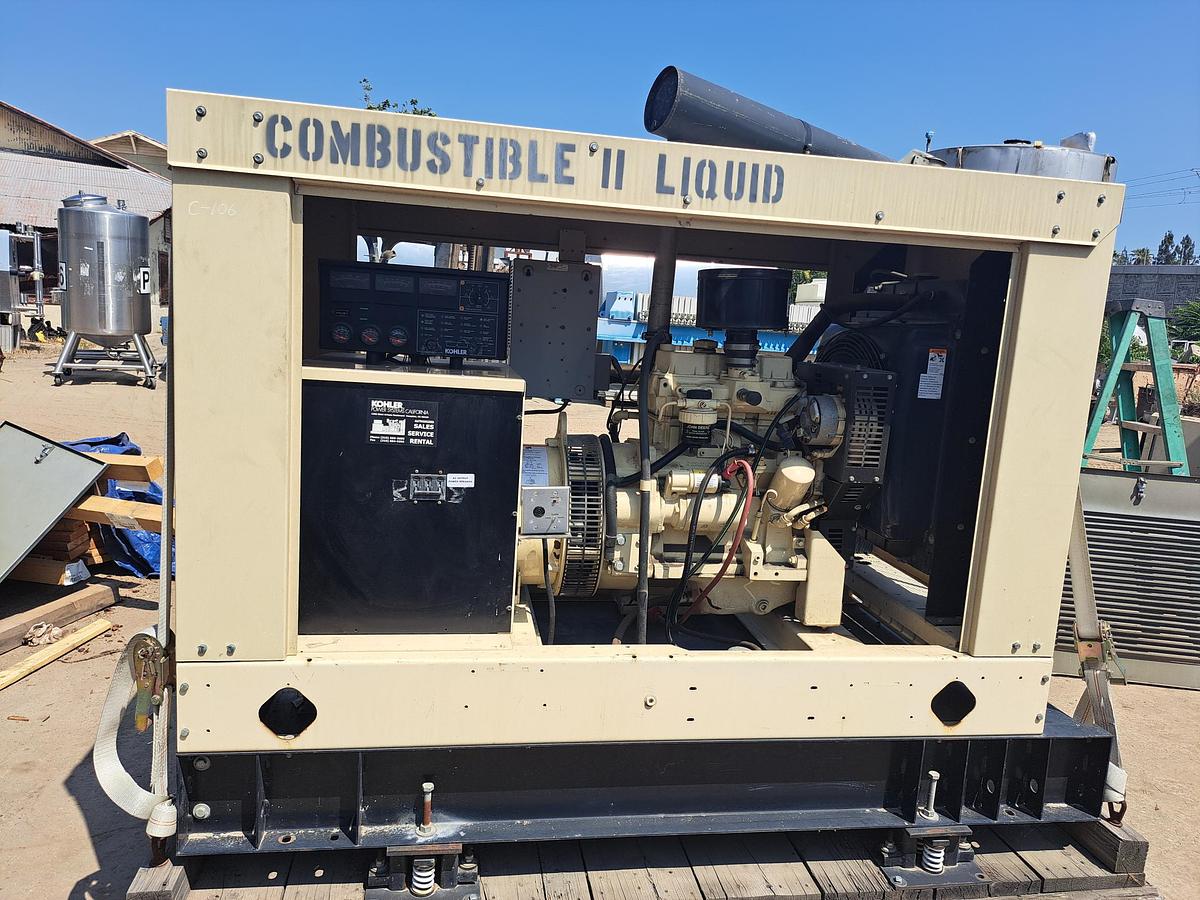 Used Generator, Diesel, 26 kW, Kohler, Self Contained, 240 Volt, #C738157