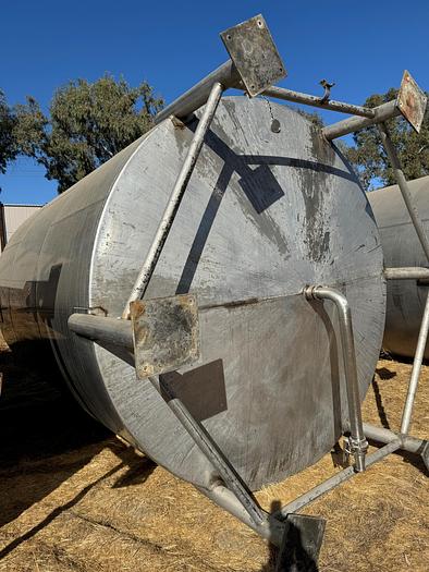 Used Tank, 6,000 Gallon, 316 Stainless Steel, Dish Bottom, Legs, #5990999