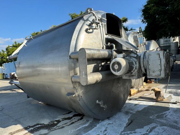 Used Tank, 6,000 Gallon, 316 Stainless, Jacket, Dbl Agitation, #5991013