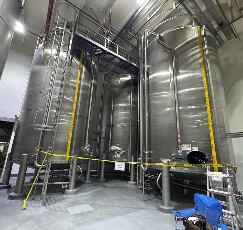 Used Tank, 10,000 Gallon, Watson Metal Masters, Agitated, Stainless Steel, Insulated, Qty 3, #5991624