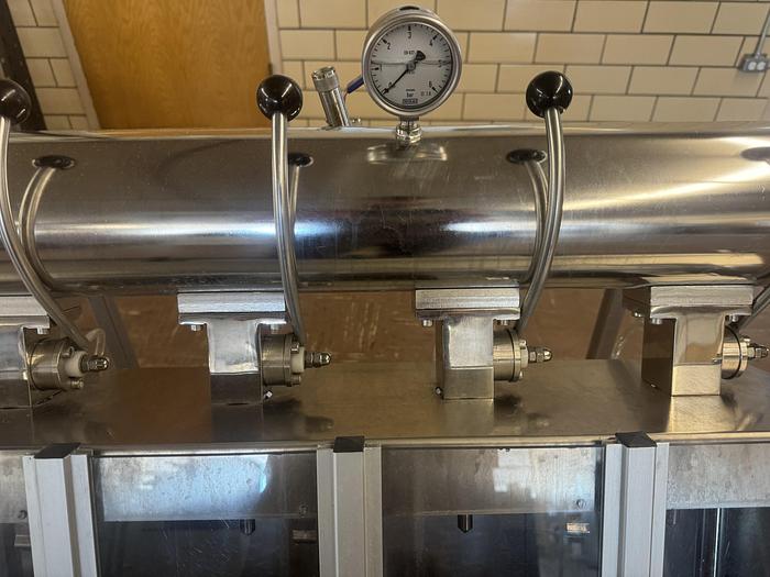 Used Filler, Bottle, Inline, 4-Head, Stainless Steel, Isobarometric Filling, #5991183
