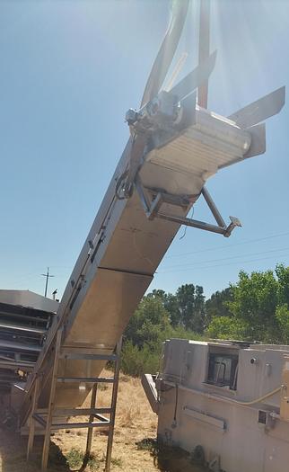Used Conveyor, Belt, 26" X 20', Z-Frame, Cleated Belt, 11'1" Discharge, #S745472