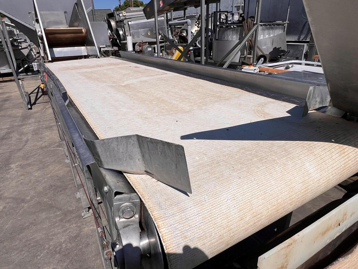 Used Conveyor, 36”W x 12’L, Inspection, Stainless Steel, Sound Ocean Metal Fabricators, #5991525