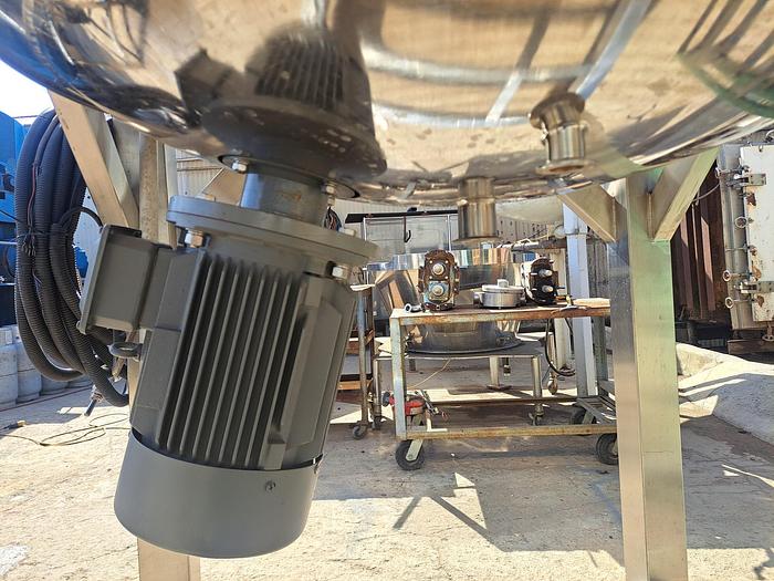 Used Tank, 160 Gallon, Mixing, 316 Stainless Steel, Jacketed #5991162