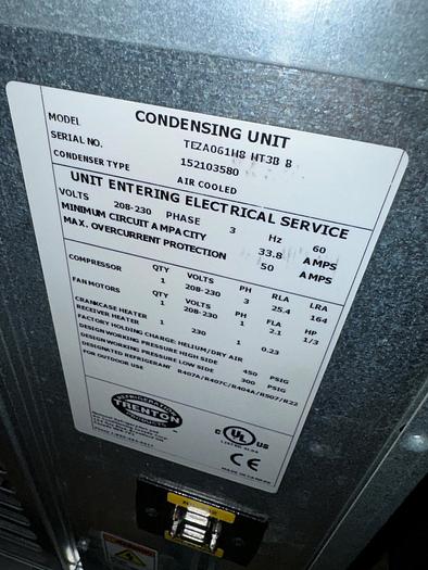 Used Refrig, Condensing Unit. Trenton, Model TEZA061HS #S745490