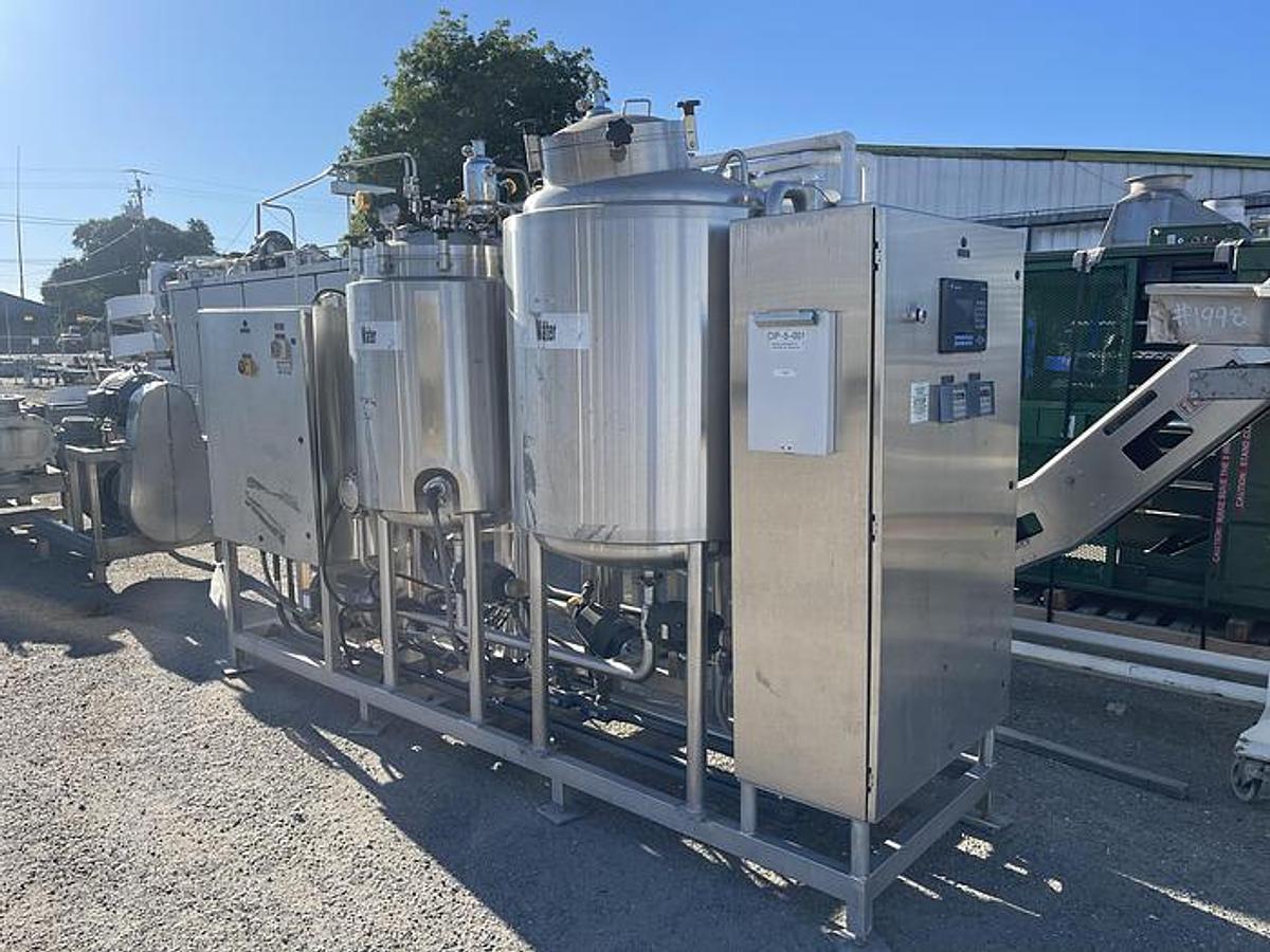 Used CIP System, Two-Tank System, 160 GPM, Walker Stainless, Allen-Bradley Controls, #5991954