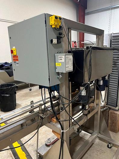 Used Filling Line, 12-Head, Overflow Filler, Inline Capper, Wrap Labeler #C745379
