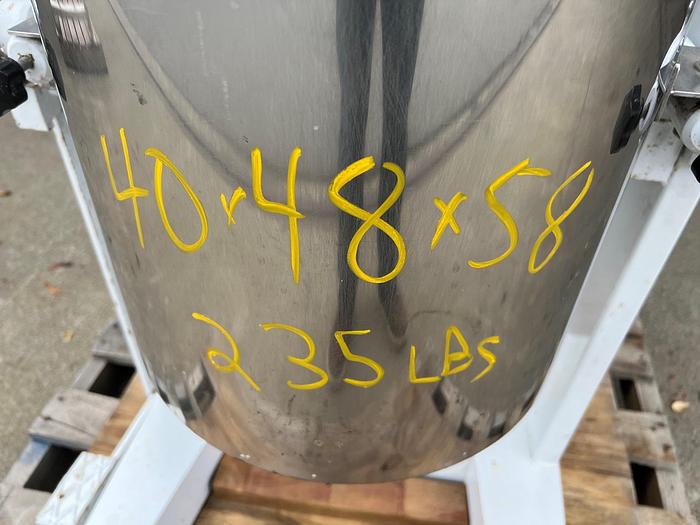 Used Tank, 9 Gallon, Stainless Steel, Electrically Heated Jacket, Tilt #S745111