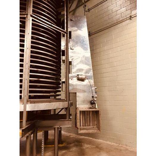 Used Wyssmont OE-32 Turbo Tray Dryer, 96” Diameter, Stainless Steel, (32) Trays - #
