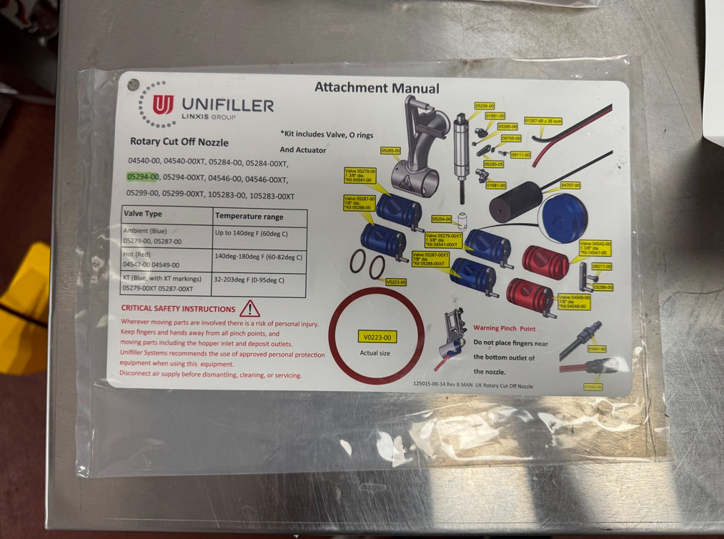 Used Depositor, Unifiller , PowerLift, Model Compact PL-SV, #5991978