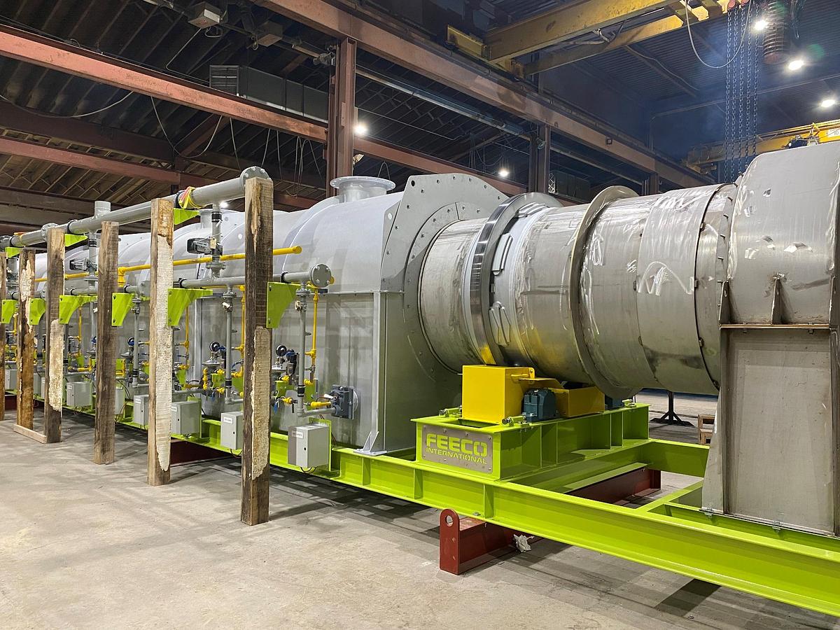 Used Kiln, Rotary, 4.5' Dia. x 50' L, 304L Stainless Steel, FEECO, Indirect Fired, Gas Fired, #5991747