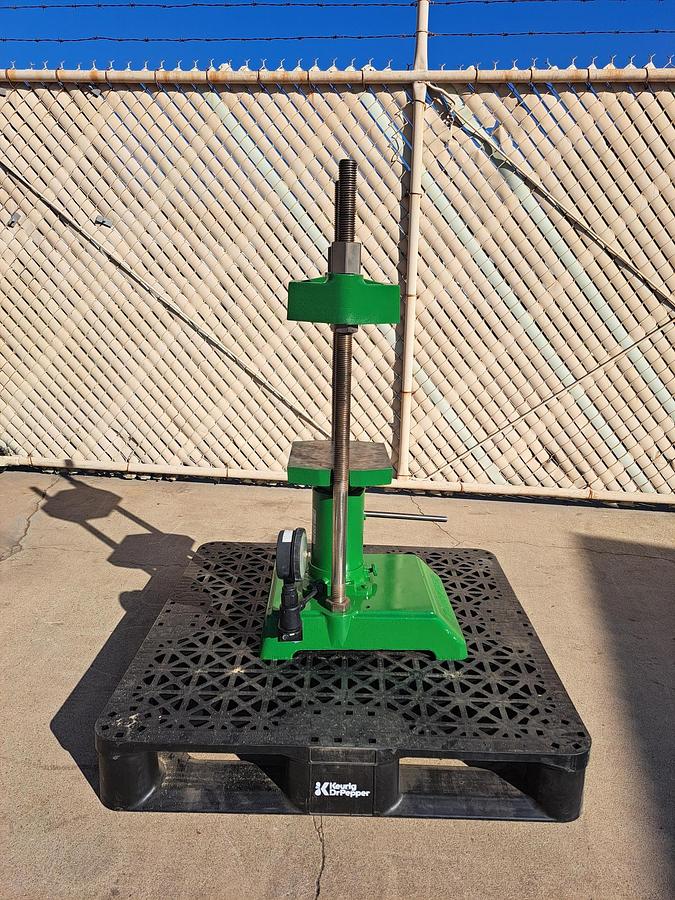 Used Press, Hydraulic, Carver Model M Laboratory Press, 25 Ton Manual , 9" x 9" Platen, Adjustable 0.75"–16" Opening, #5991648