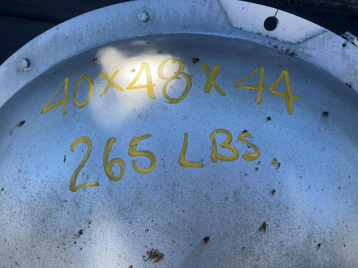 Used Hopper, 10 Cubic Feet, Stainless Steel, Cone Bottom, Tri-Clamp