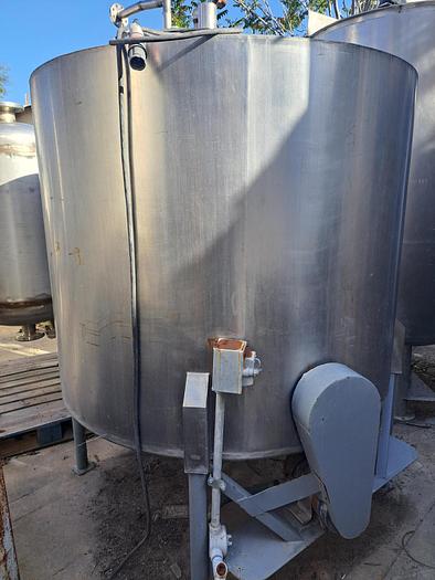 Used Tank, 600 Gallon, S/st, 60" x 49", CT/CB, Agit, Sngl Wall #S741261