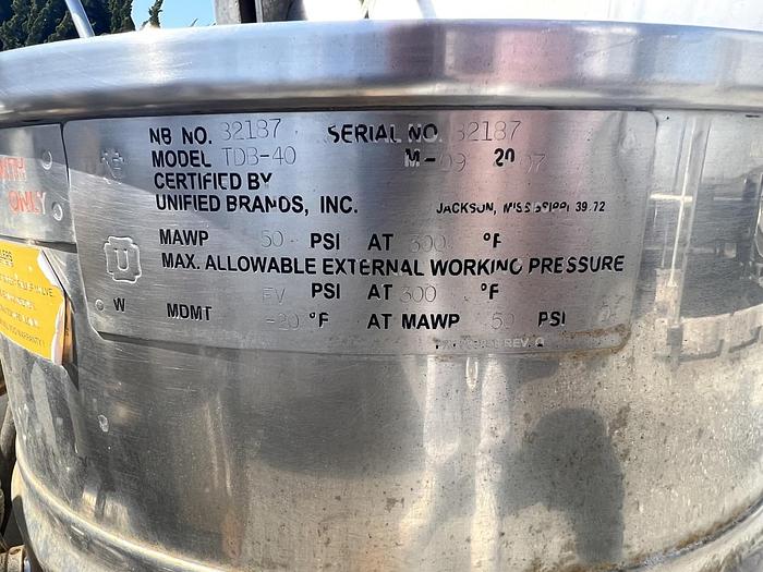 Used Kettle, 10 Gallon, Electric, Tilt, Groen, Model TDB-40 #C745101