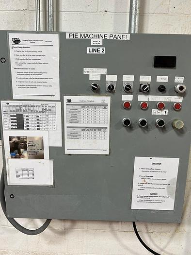 Used Sheeter, Colborne, Extruder, Filler, Conveyors, Waterfall Applicator, Pies