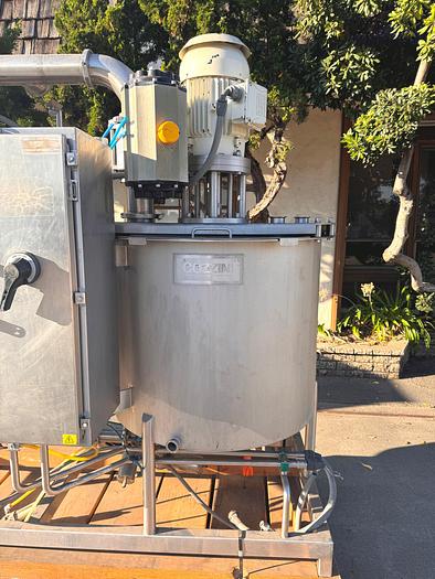 Used Tank, 250 Gallon Total, Dual Tank, High Shear Mixing Skid, #5991228