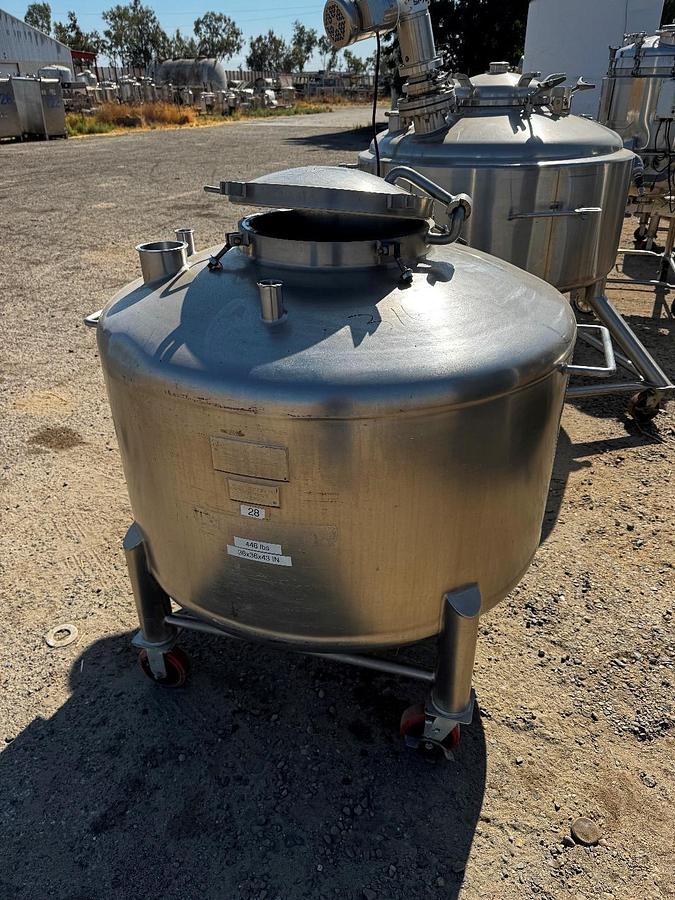 Used Tank, 198 Gallon (750-Liter), 316 Stainless Steel, 15 PSI, FV, Lee Industries, #5991497