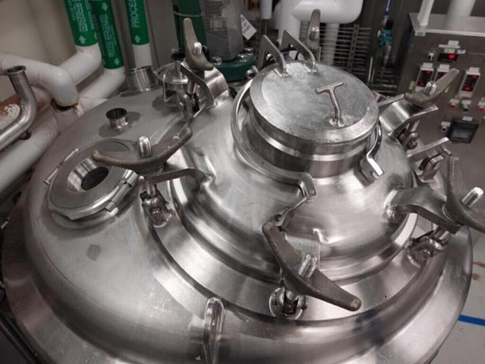Used Reactor, 265 Gallon (1000 Liters), 316L S/St, Jkt, Agitated #S745446