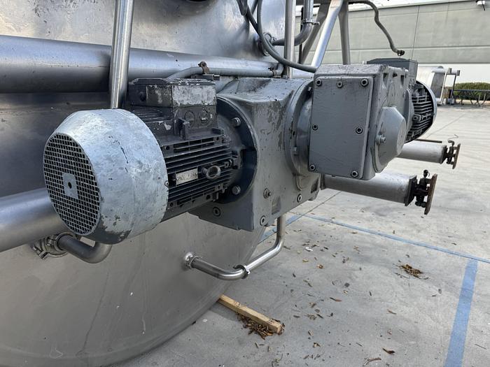 Used Tank, 1,700 Gallon, Stainless Steel, Double Agitation, Feldmeier, #5990996