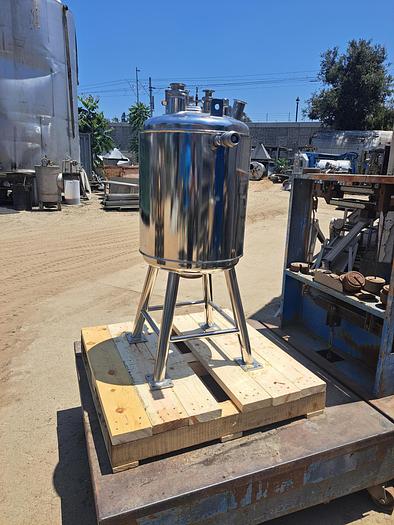 Used Tank, 20 Gallon, 316L Stainless Steel,  Jacketed, 40 PSI, Pope Sci, Pressure #S738859