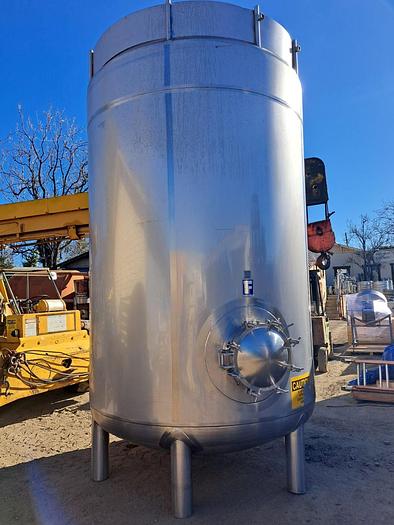 Used Tank, 3,000 Gallon, 304 Stainless Steel, Jacketed, Full Vacuum, 60 PSI #S744962
