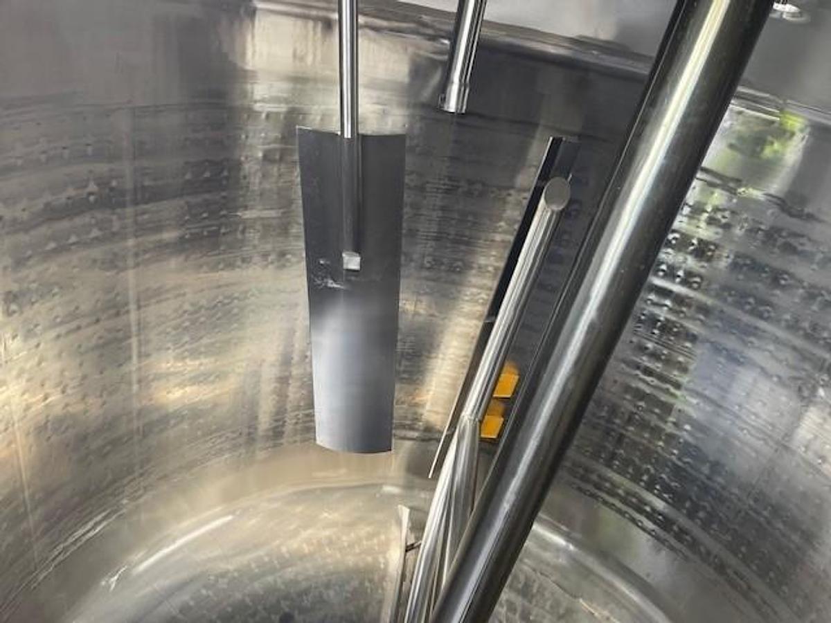 Used Tank, 1,500 Gallon, Stainless Fabrication, Jacketed, Agitated, Stainless Steel, #