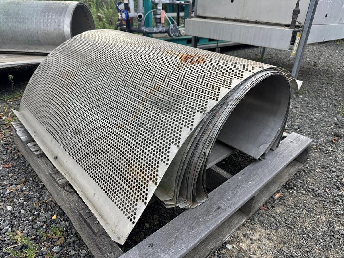 Used Pulper, FMC Model 100 Replacement Screens, Stainless Steel, (5) Pallets, #5991740