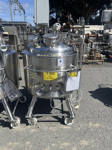 Used Reactor, 65 Gallon (250 Liters), 316L Stainless Steel, Jacketed, Agitated #S745444