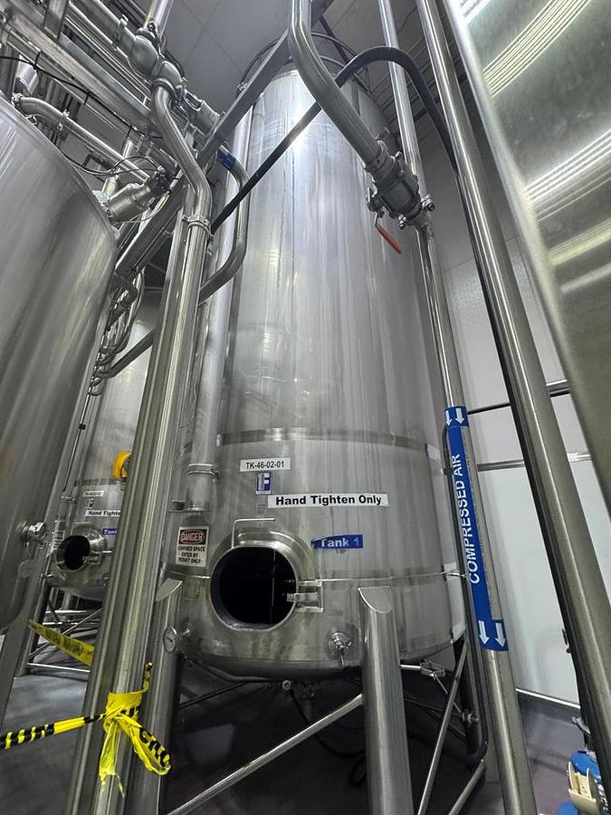 Used Tank, 9,000 Gallon, Feldmeier, Agitated, Stainless Steel, Cone Bottom, Qty 3, #5991617