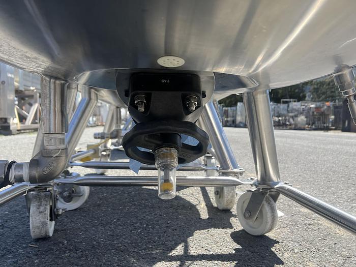 Used Reactor, 65 Gallon (250 Liters), 316L Stainless Steel, Jacketed, Agitated #S745443