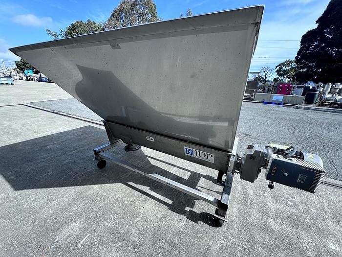 Used Hopper, 50 CF, Stainless Steel, Auger Discharge, #5990981